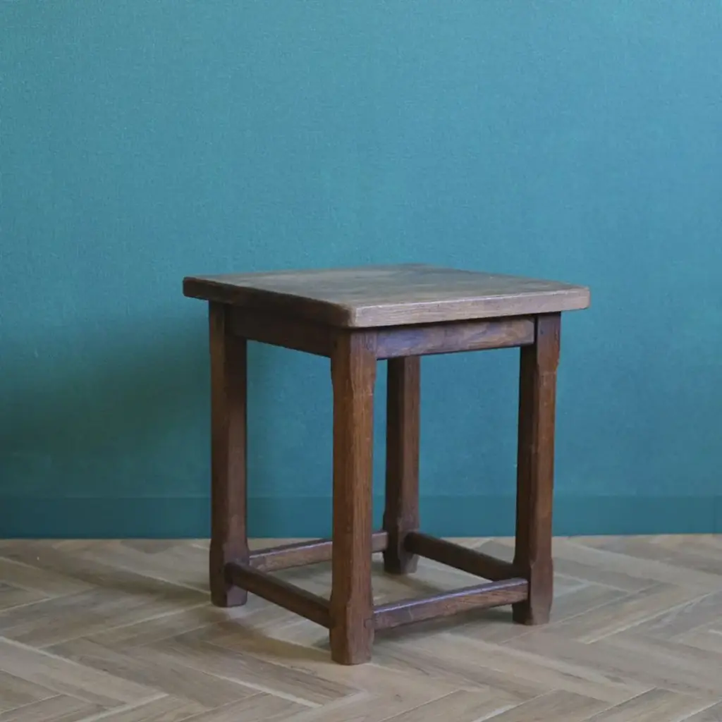 アンティーク オークスツール 四角 イギリス アンティーク家具3