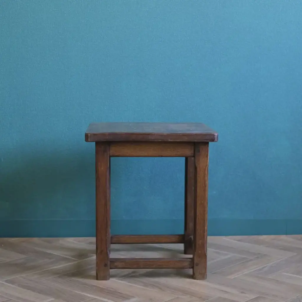 アンティーク オークスツール 四角 イギリス アンティーク家具4