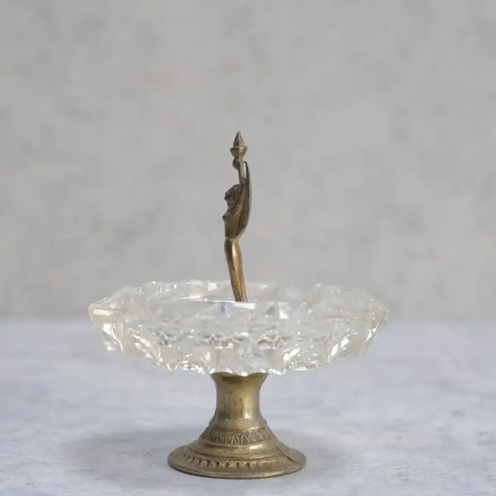 アンティーク アッシュトレイ ガラススタンド フランス 灰皿 アンティーク雑貨4