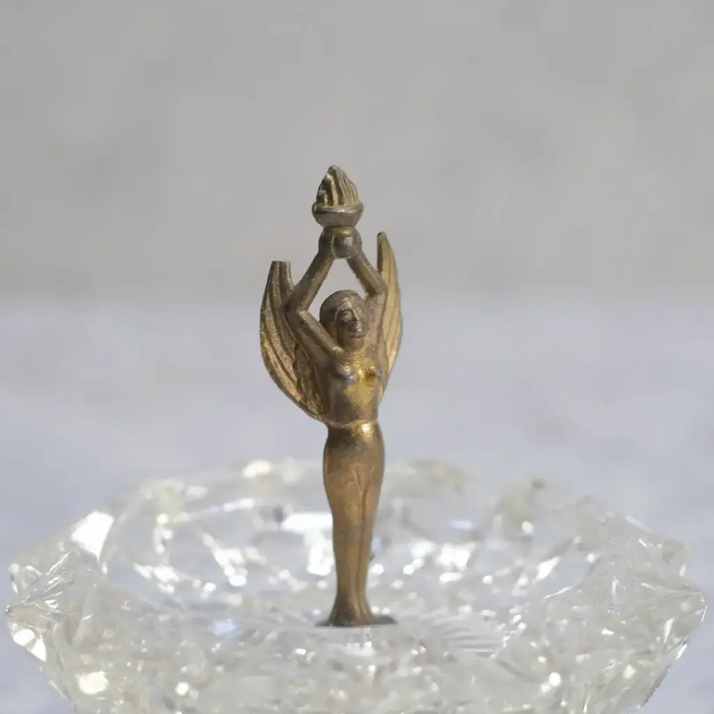 アンティーク アッシュトレイ ガラススタンド フランス 灰皿 アンティーク雑貨1