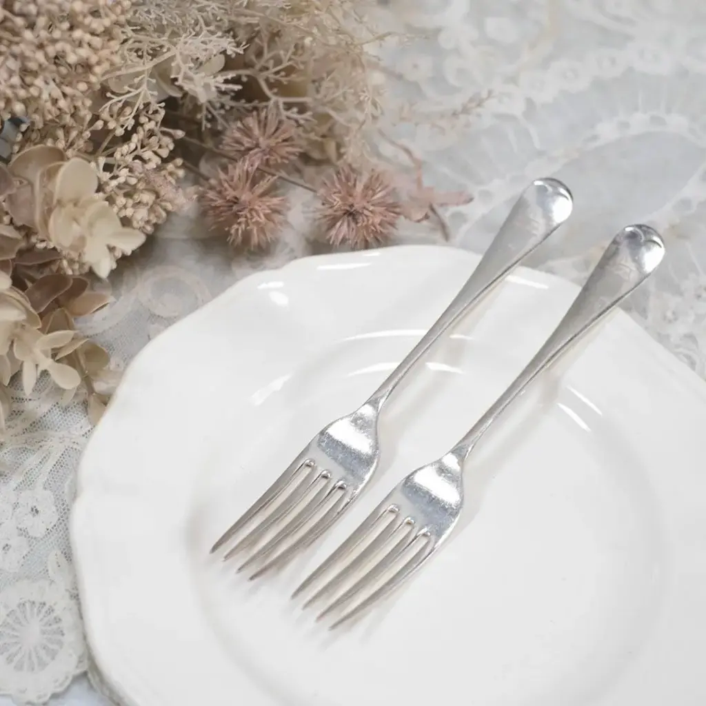 アンティークデザートフォーク シルバープレート イギリス 獅子 アンティークカトラリー2