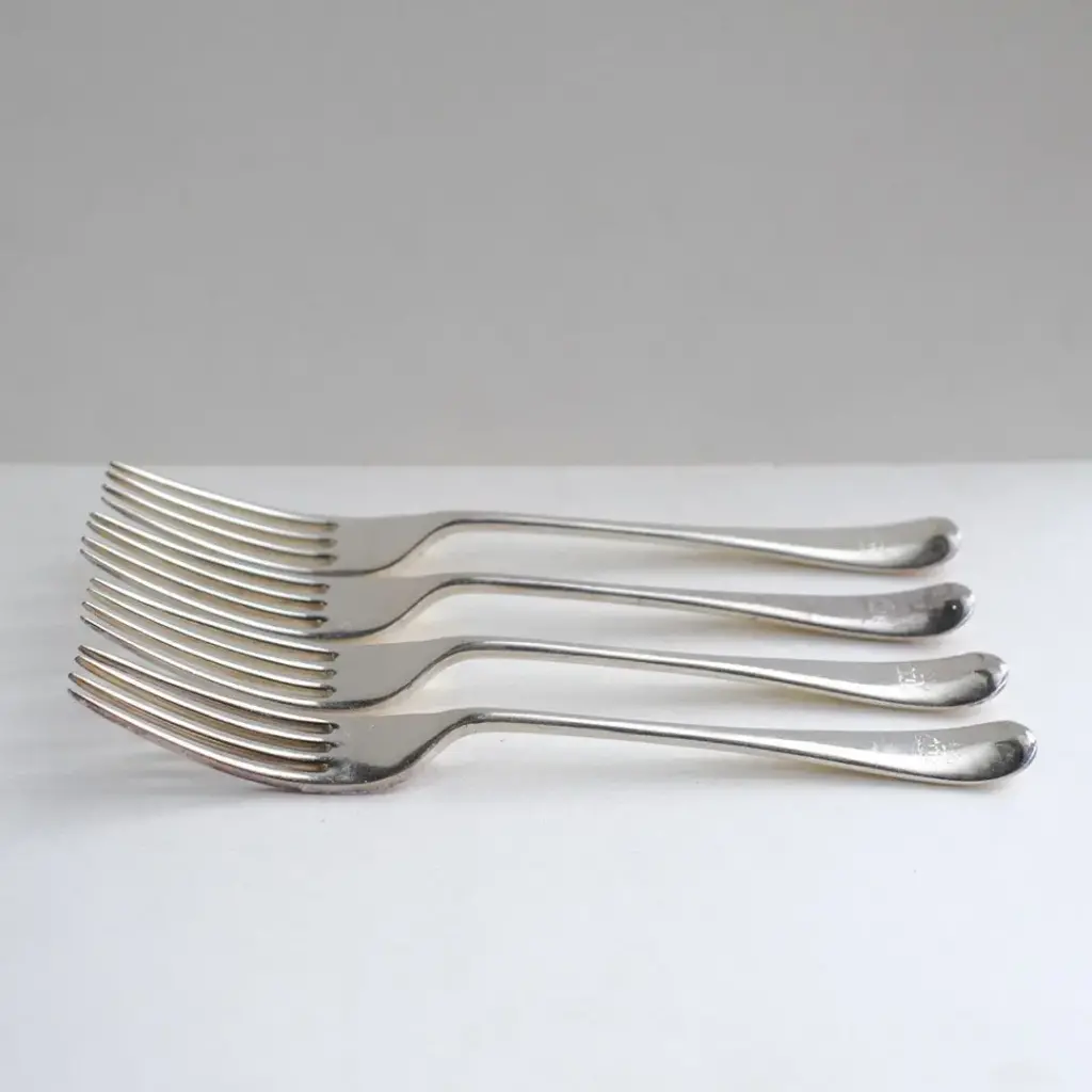 アンティークデザートフォーク シルバープレート イギリス 獅子 アンティークカトラリー4