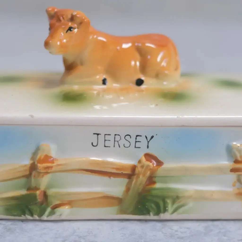 ヴィンテージバターケース 牛の飾り付き イギリス FOREIGN
1