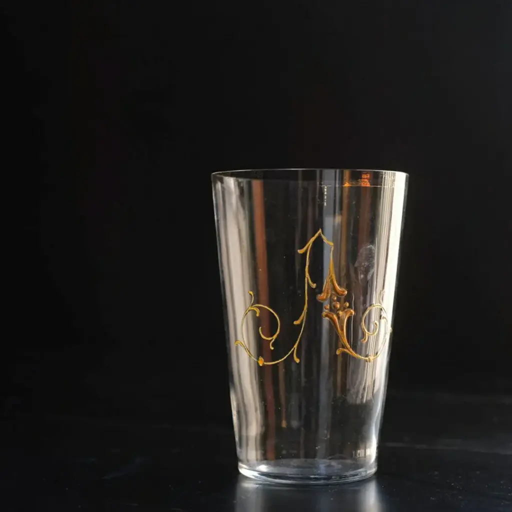 アンティーク マリアージュ メモリアルグラス フランス エナメルグラス アンティーク食器2