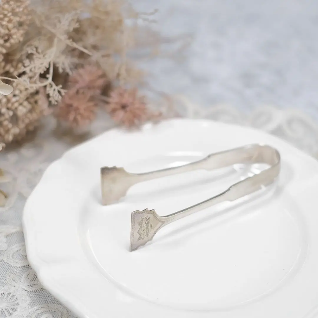 アンティークトング シルバープレート 魚装飾 イギリス アンティーク雑賀