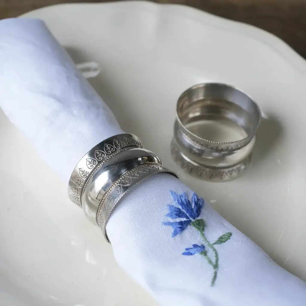 アンティークナプキンリング イギリス シルバープレート 2個セット アンティーク雑貨3