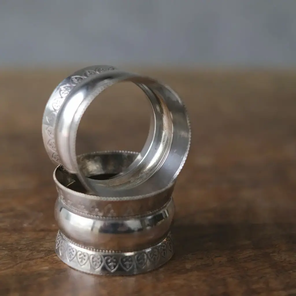 アンティークナプキンリング イギリス シルバープレート 2個セット アンティーク雑貨1