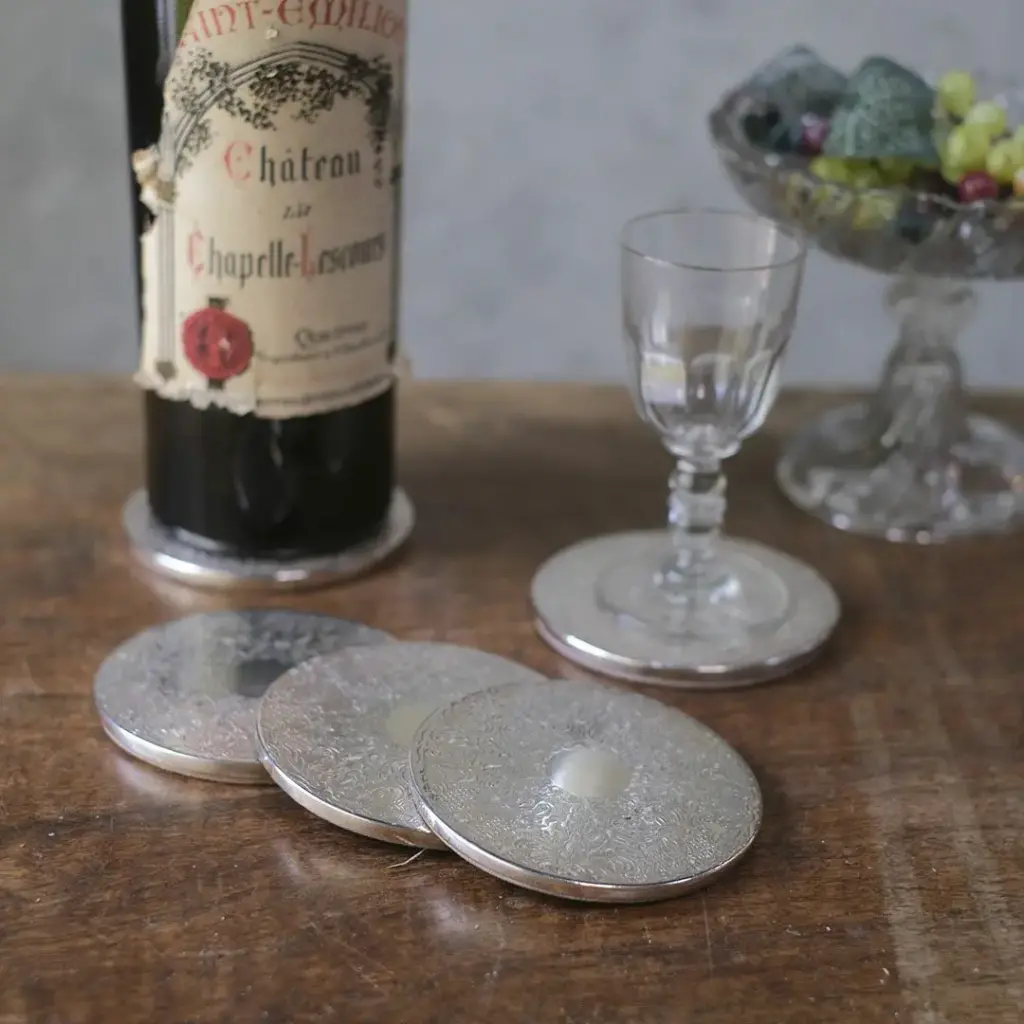 ヴィンテージコースター イギリス シルバープレート