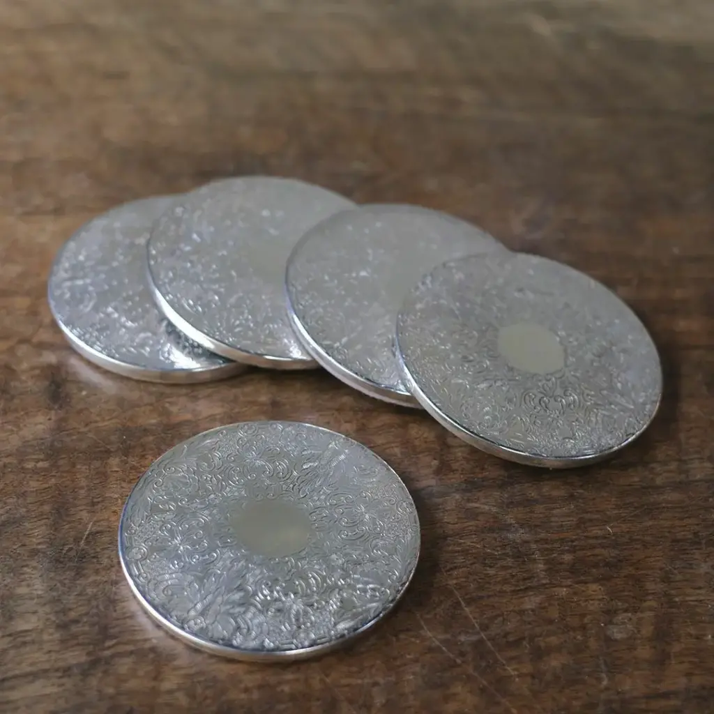 ヴィンテージコースター イギリス シルバープレート4