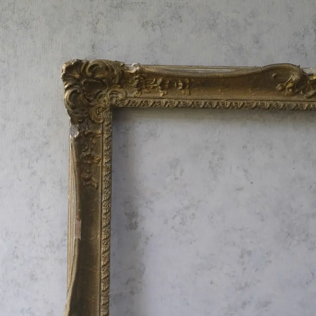 アンティークフレーム フランス 金色に塗装された豪華な額縁 アンティーク雑貨3