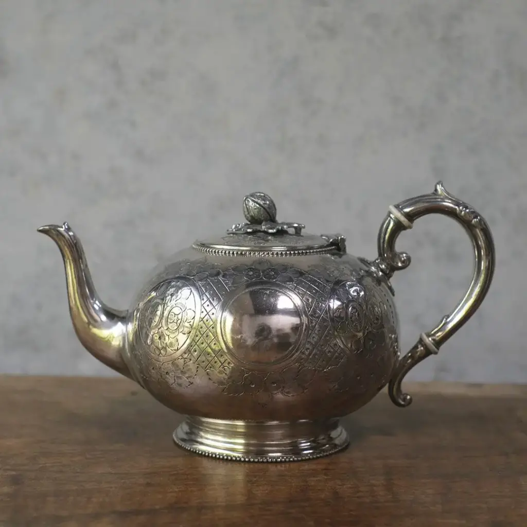 アンティーク シルバープレートティーポット ボタニカル アンティーク雑貨2