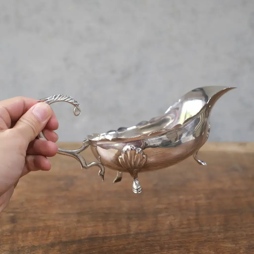 アンティーク ソースポット イギリス シルバープレート グレービーボート 猫足 アンティーク雑貨3