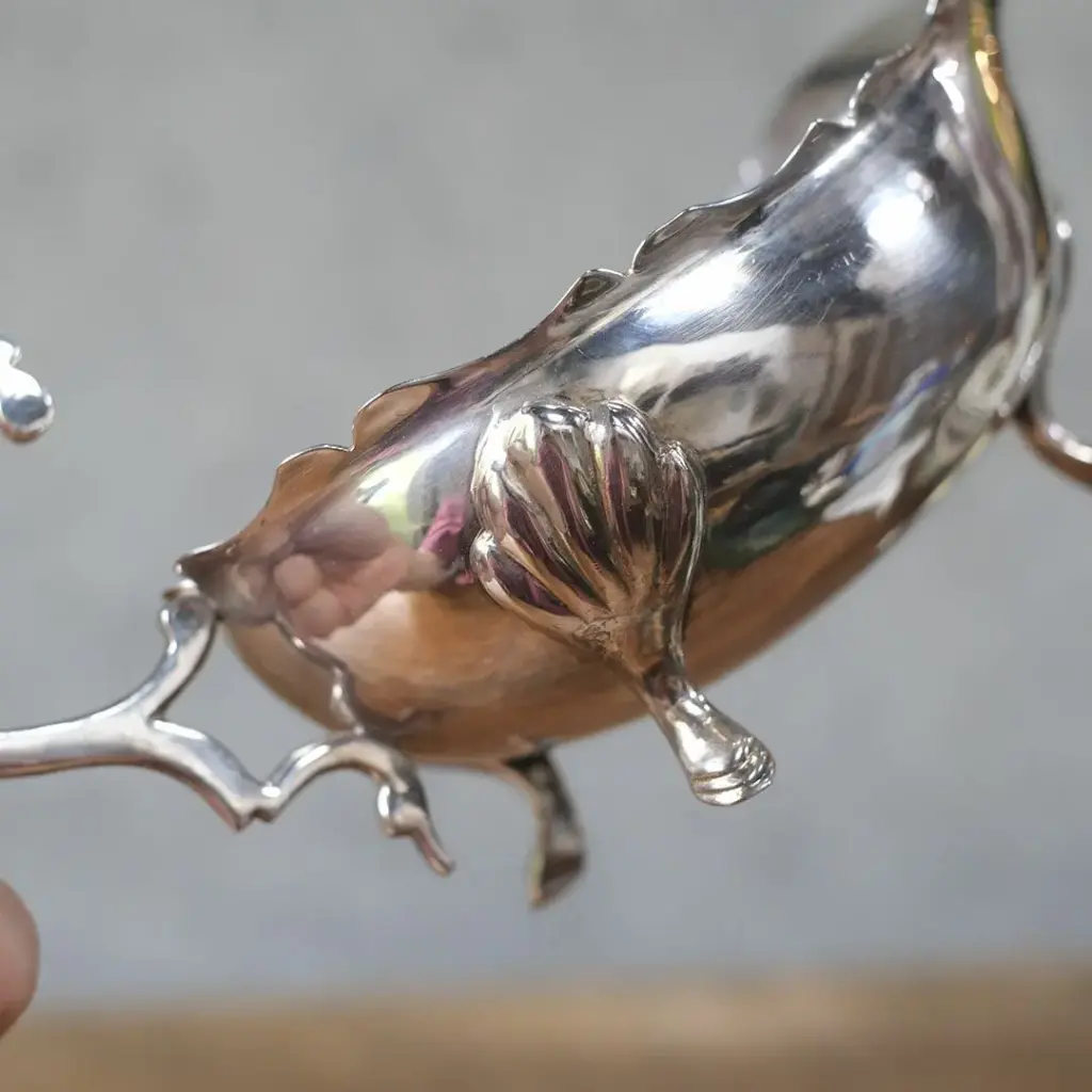 アンティーク ソースポット イギリス シルバープレート グレービーボート 猫足 アンティーク雑貨1