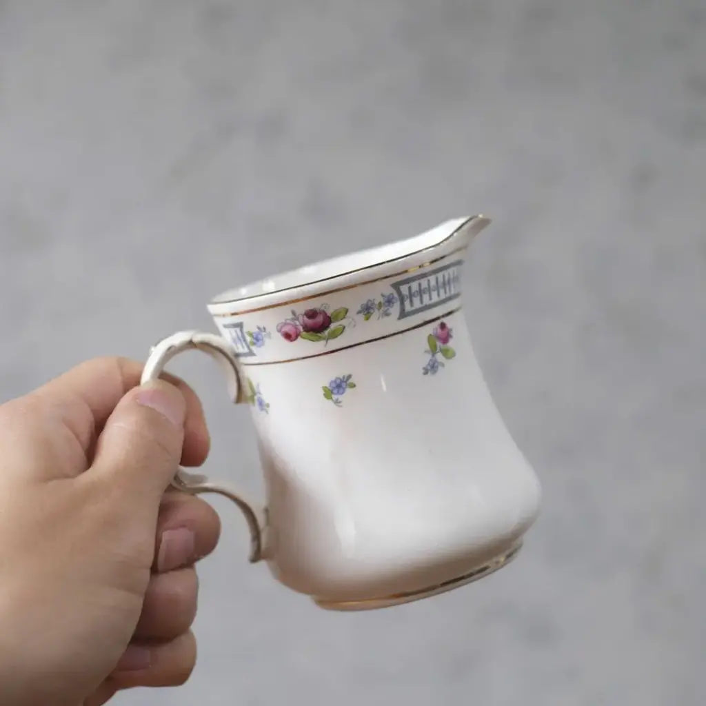 アンティークミルクジャグ 花柄 クリーマー 陶器 イギリス アンティーク食器3