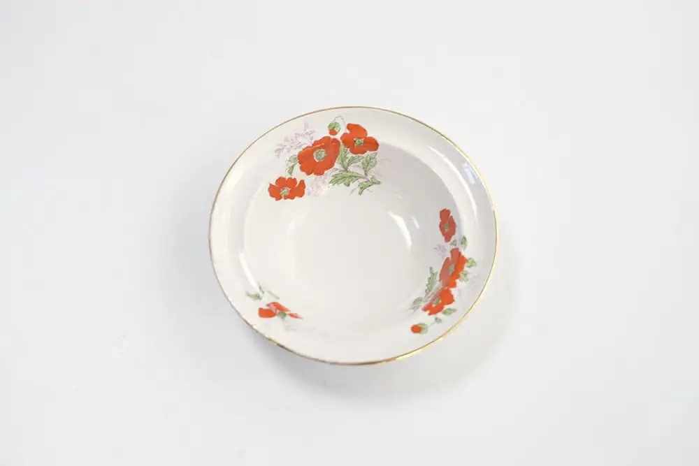 アンティーク デザートボウルT. F. & S イギリス製 オレンジの花柄が素敵なティーウェア/アンティーク食器1