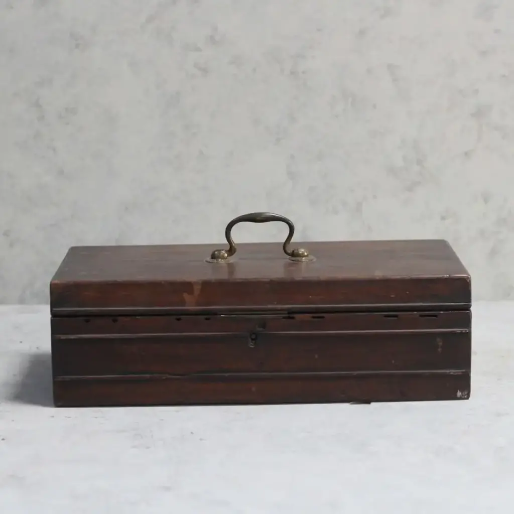 アンティーク ウッドボックス イギリス マホガニー 素朴な蓋付木箱 アンティーク雑貨4