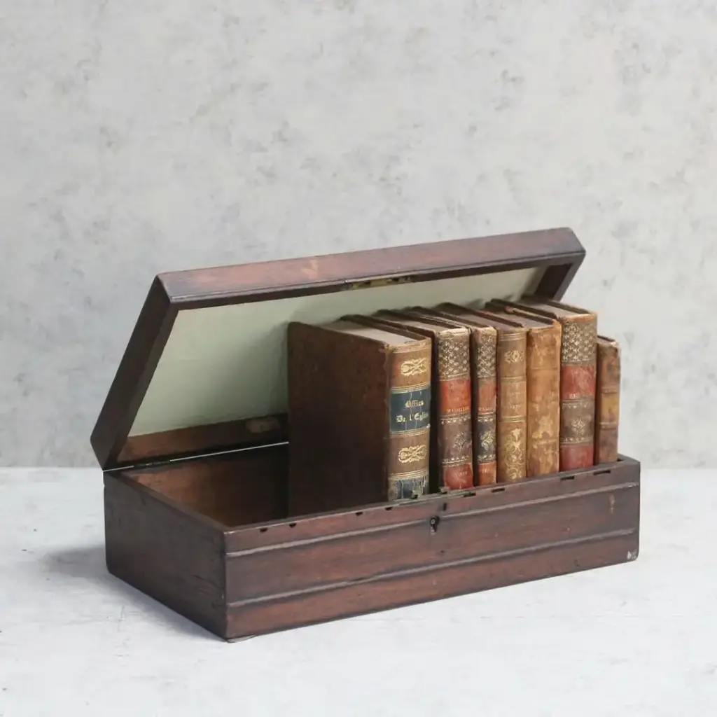 アンティーク ウッドボックス イギリス マホガニー 素朴な蓋付木箱 アンティーク雑貨3