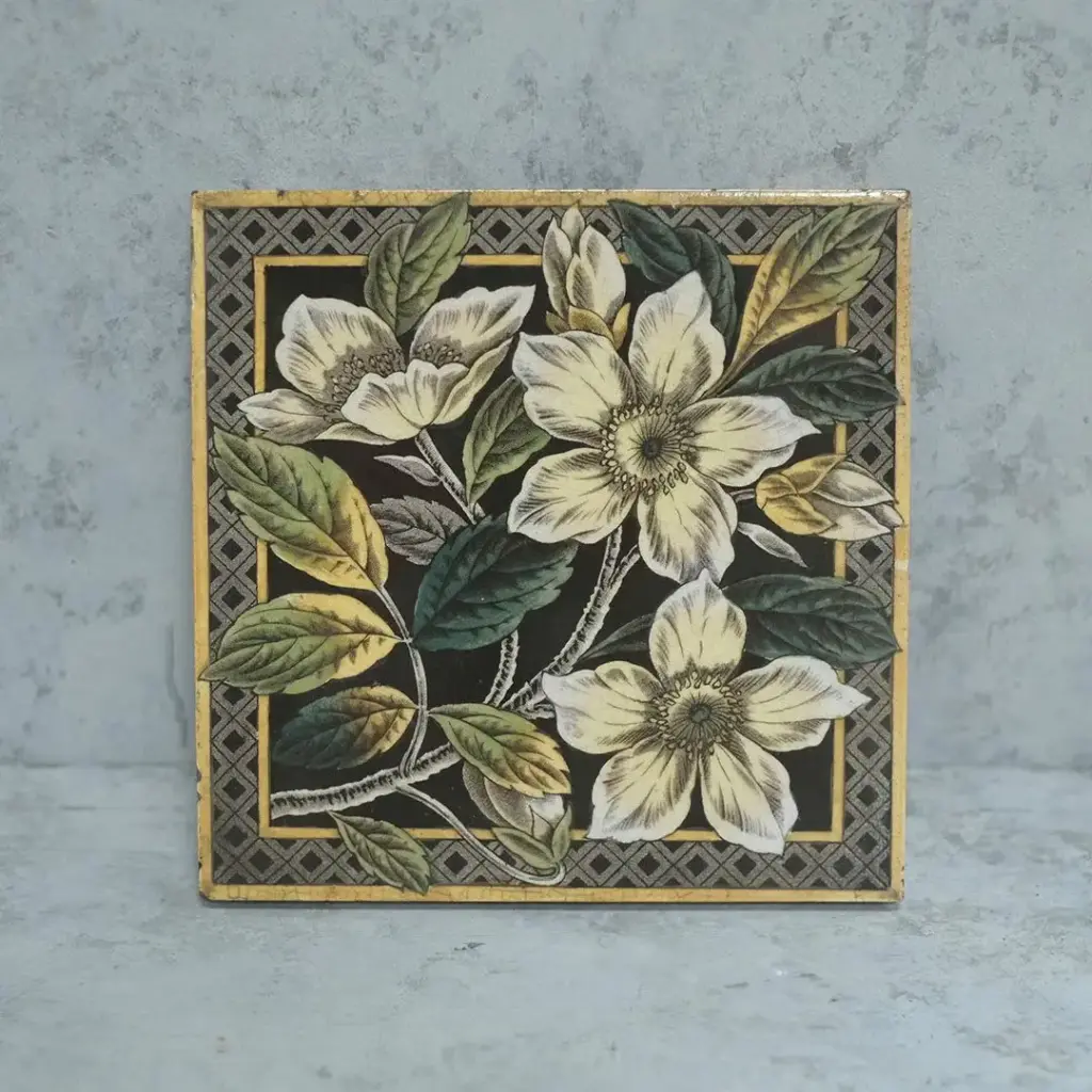 アンティークタイル イギリス ヴィクトリア時代 手作りの陶器タイル アンティーク雑貨5