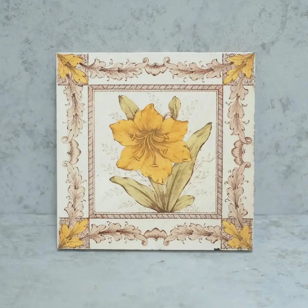 アンティークタイル イギリス ヴィクトリア時代 手作りの陶器タイル アンティーク雑貨7