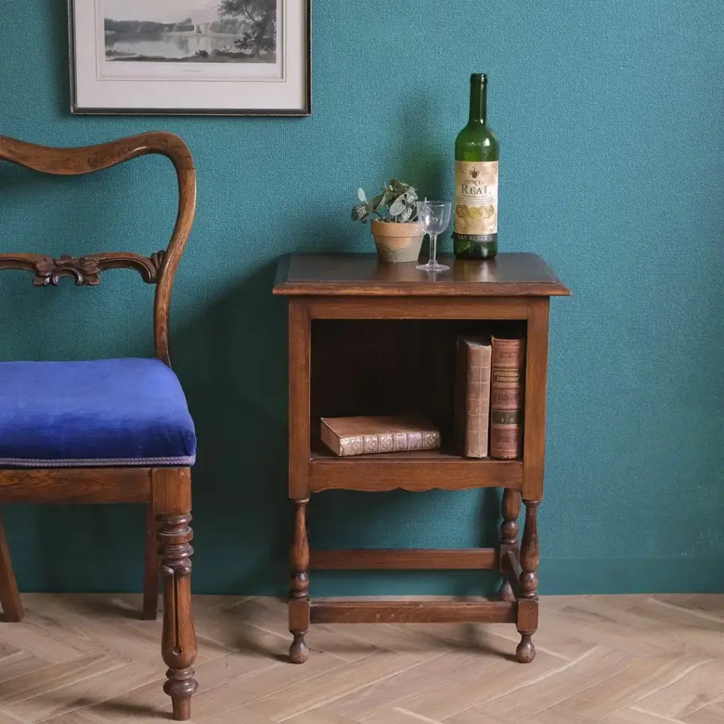 アンティーク ナイトテーブル オープン収納 フランス ベッドサイドテーブル アンティーク家具
