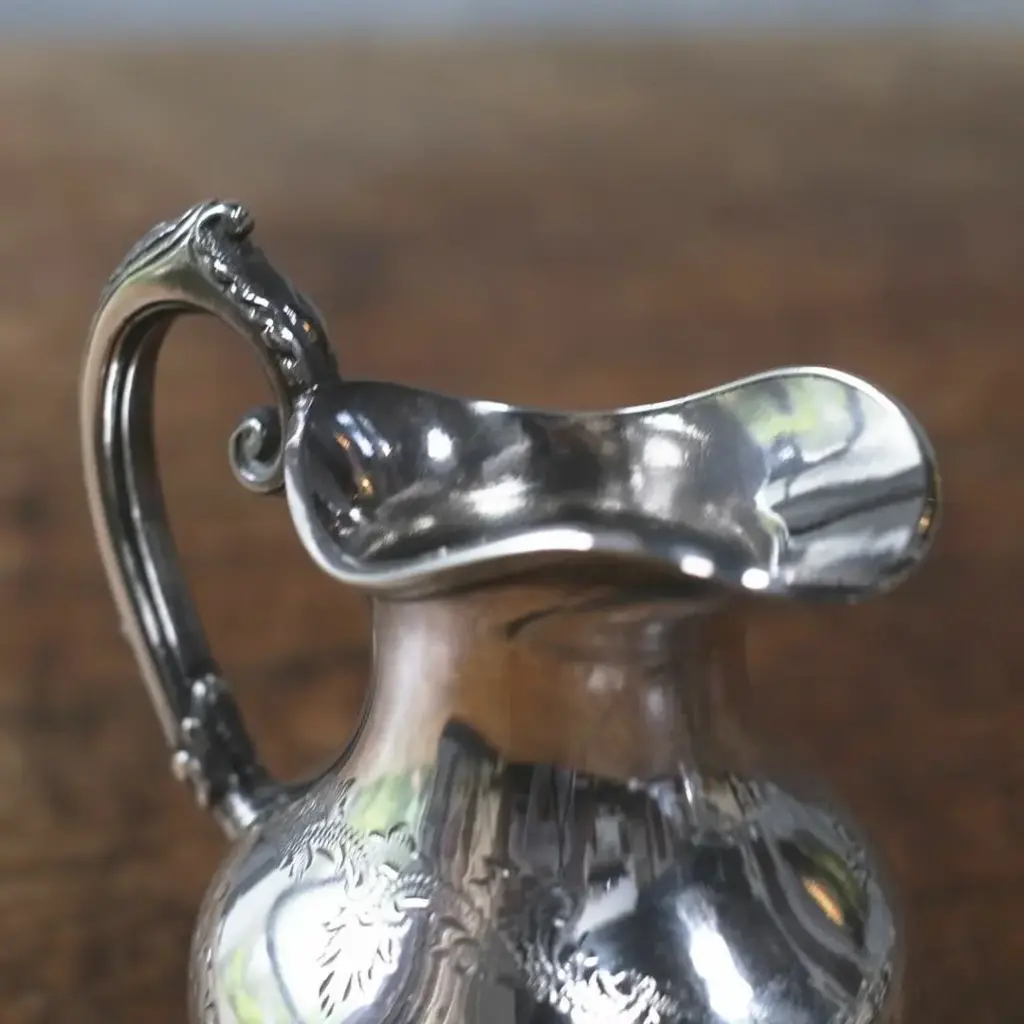 アンティークミルクジャグ イギリス シルバープレート ミルクポット アンティーク雑貨6