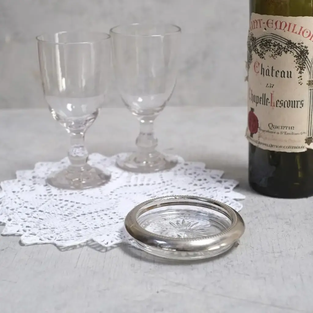 ヴィンテージ ガラスコースター イタリア ヴィンテージ雑貨