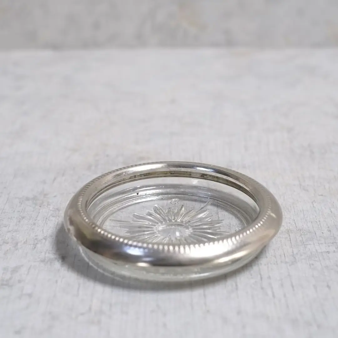 ヴィンテージ ガラスコースター イタリア ヴィンテージ雑貨