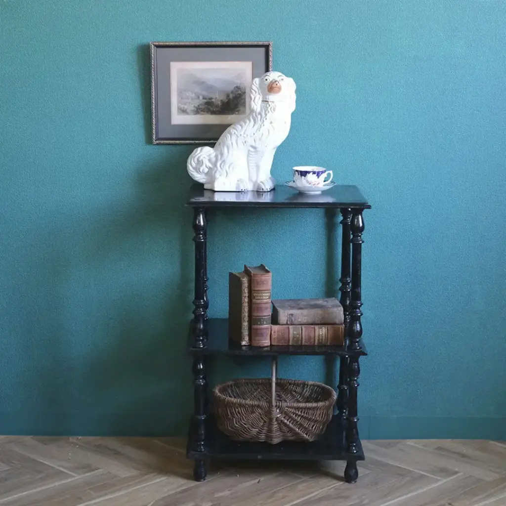 アンティークシェルフ ブラック　フランス アンティーク家具
