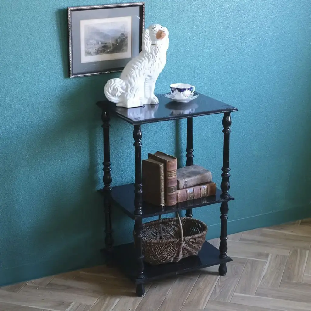 アンティークシェルフ ブラック　フランス アンティーク家具1