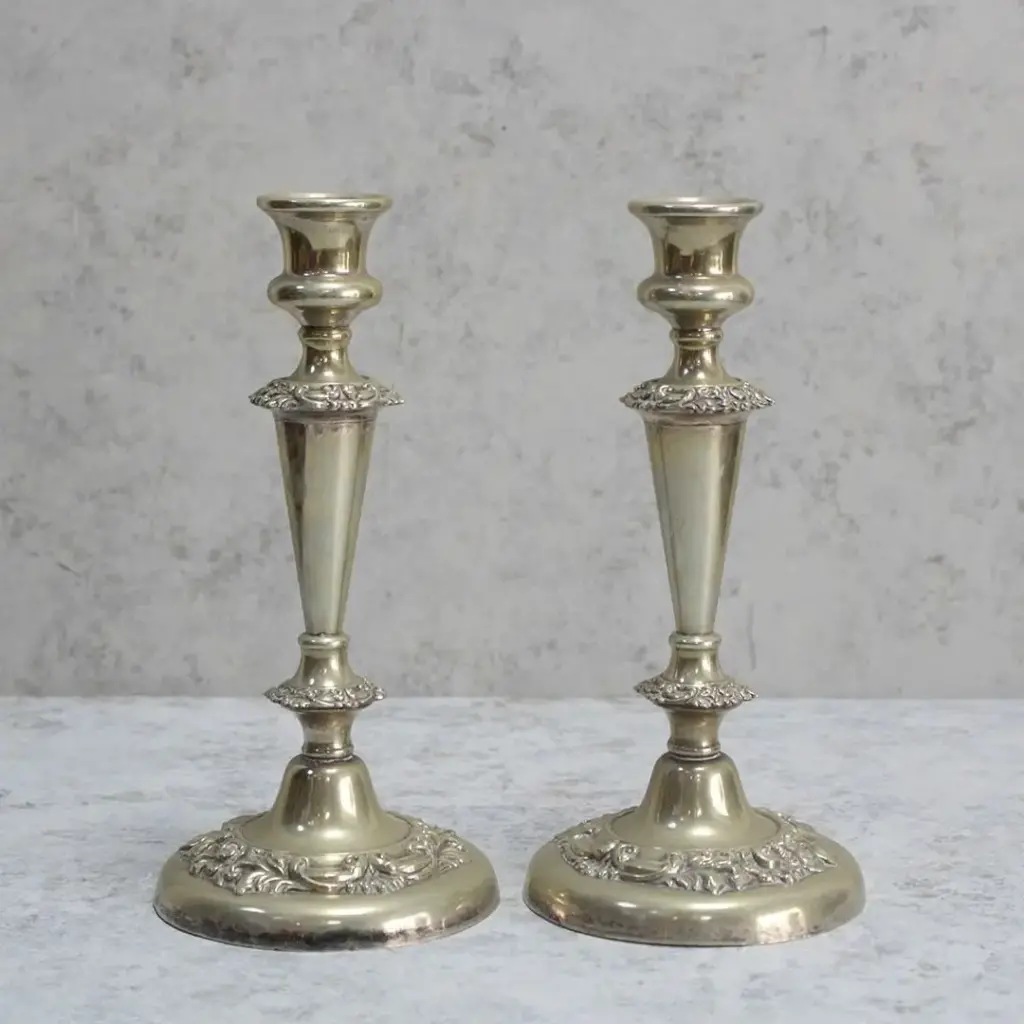 アンティークキャンドルスタンド 燭台ペア イギリス アンティーク雑貨5