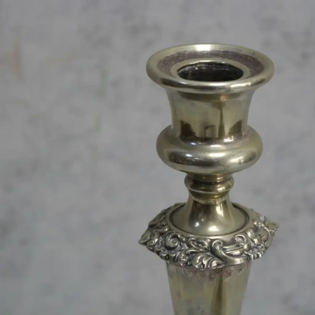 アンティークキャンドルスタンド 燭台ペア イギリス アンティーク雑貨2