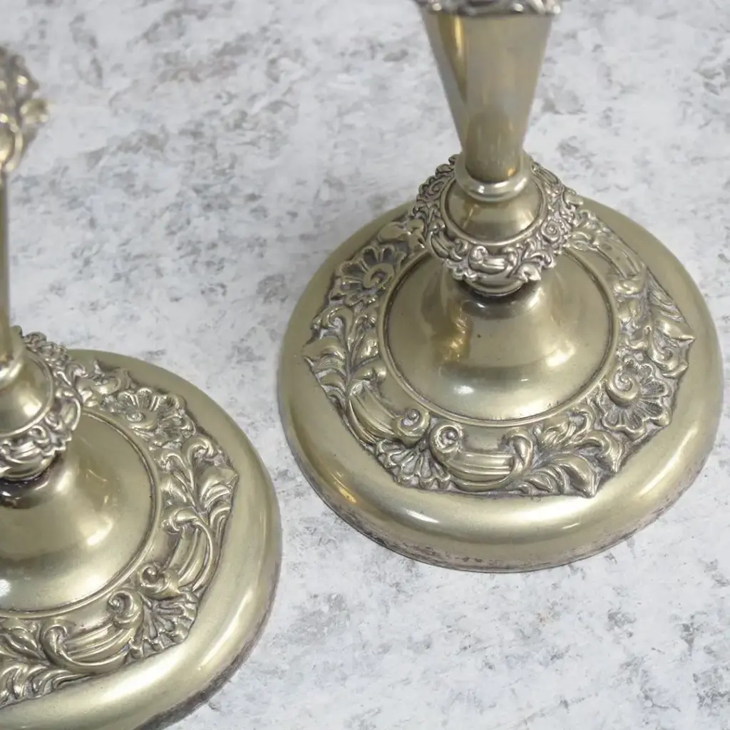 アンティークキャンドルスタンド 燭台ペア イギリス アンティーク雑貨3