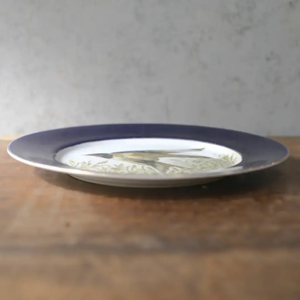 ヴィンテージ皿 燕 ハンドペイント 手描き イギリス ディナープレート4