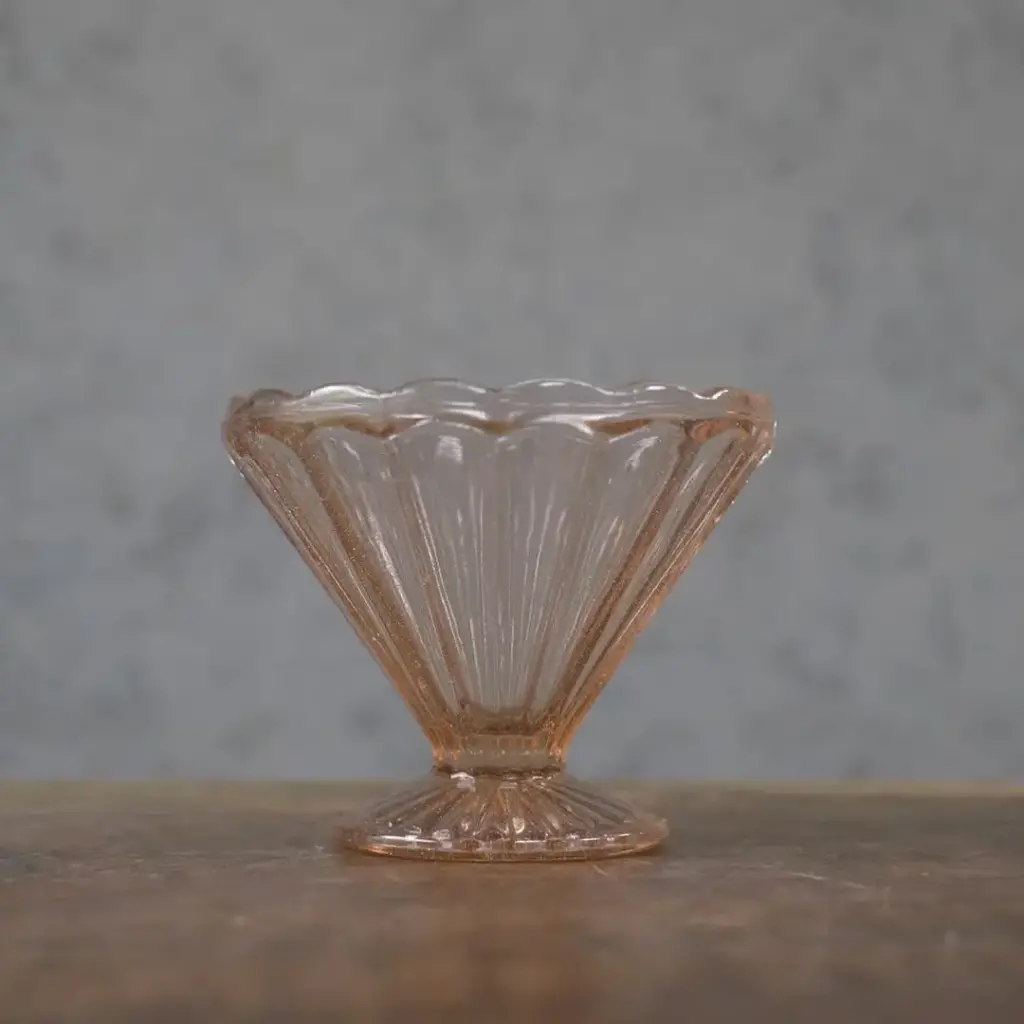 アンティークアイスクリームカップ アールデコ フランス ピンク アンティーク雑貨
4