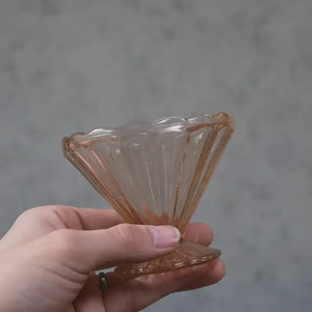 アンティークアイスクリームカップ アールデコ フランス ピンク アンティーク雑貨
3