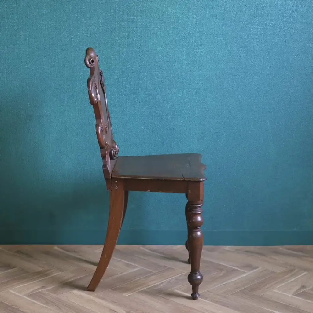 アンティーク ホールチェア エントランスチェア イギリス マホガニー アンティーク家具
4