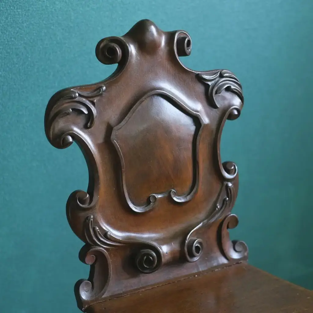 アンティーク ホールチェア エントランスチェア イギリス マホガニー アンティーク家具
6