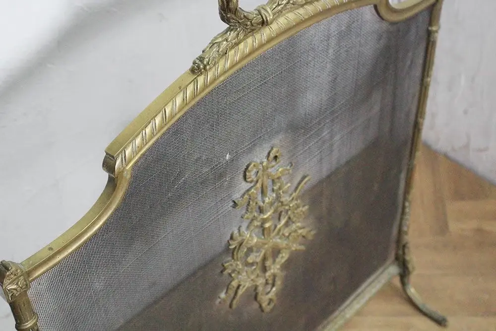 アンティーク ファイヤープレイススクリーン アンティーク雑貨　フランス4