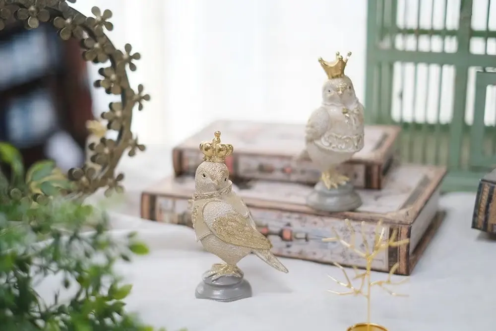 クラウンバード 鳥の置物 インテリア雑貨