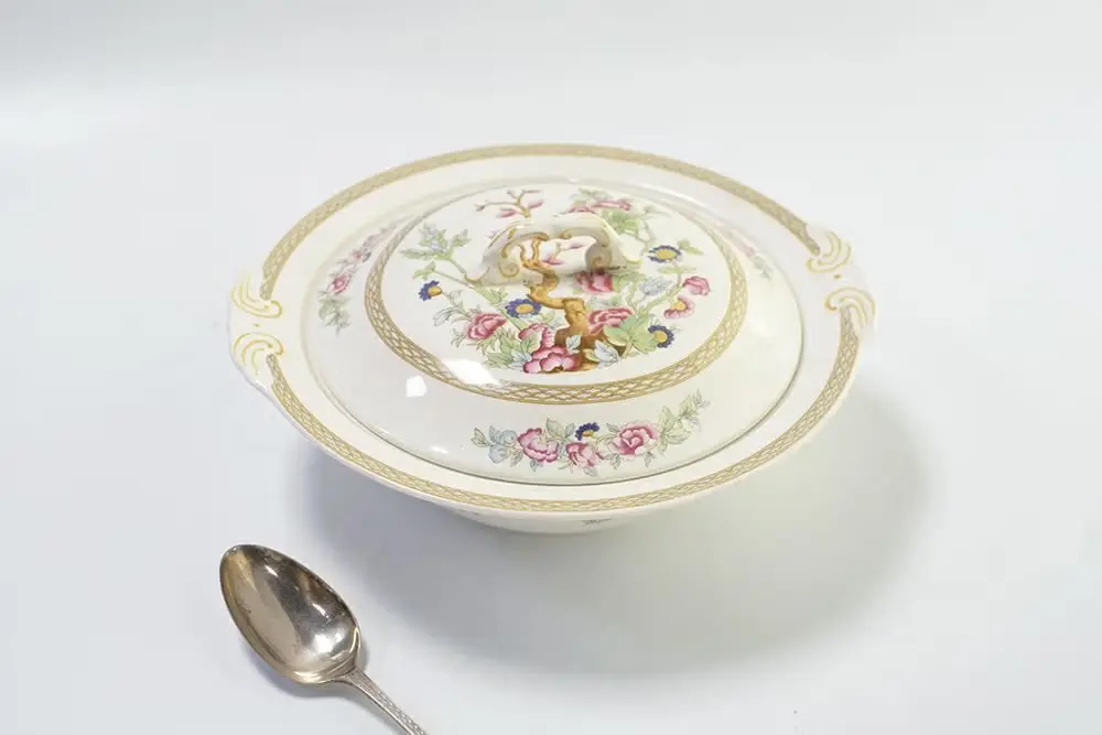 アンティーク チュリーンSWINNERTONS 卓上でスープを取り分ける蓋付きの器/アンティーク食器5