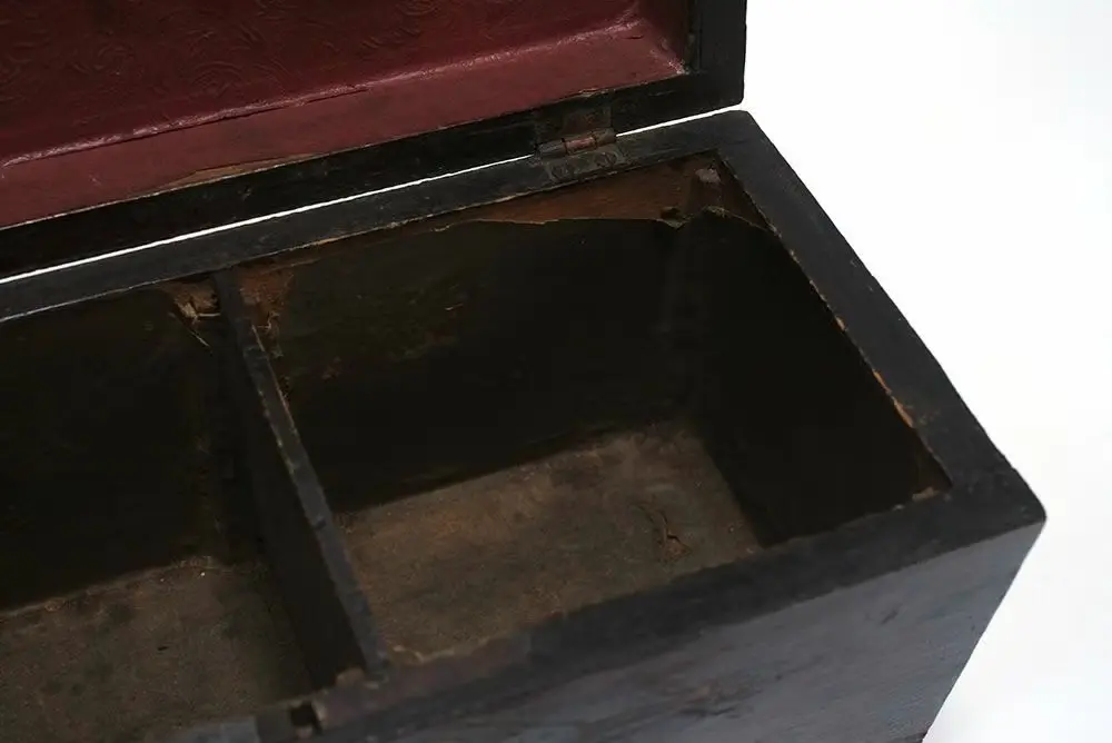 アンティーク ウッドボックス ボードゲームカロムの駒の収納 木製木箱 アンティーク雑貨3