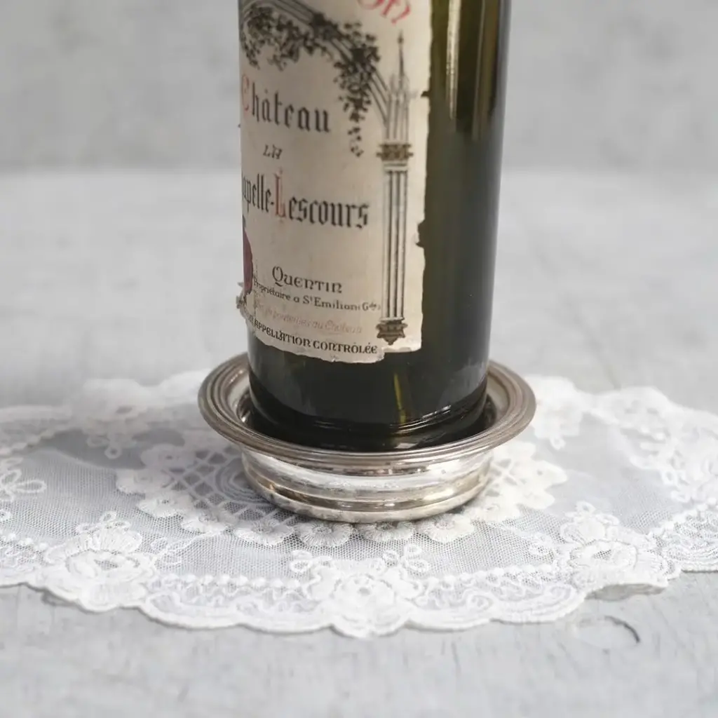 アンティークボトルコースター シルバープレート イギリス製ワインボトル専用のコースター2