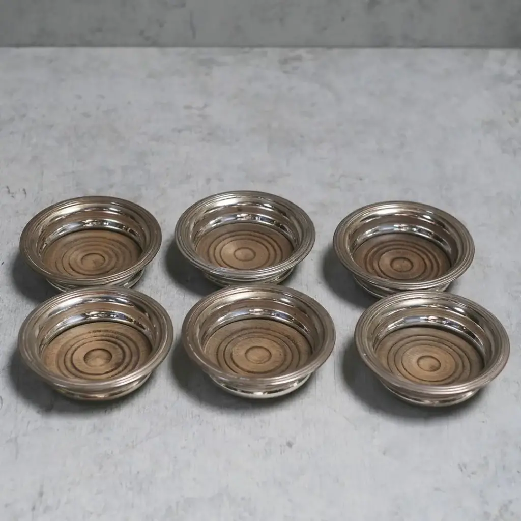 アンティークボトルコースター シルバープレート イギリス製ワインボトル専用のコースター5