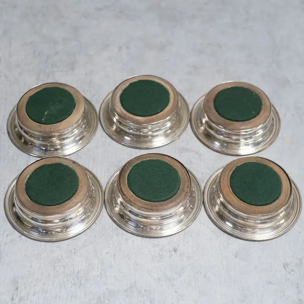 アンティークボトルコースター シルバープレート イギリス製ワインボトル専用のコースター1