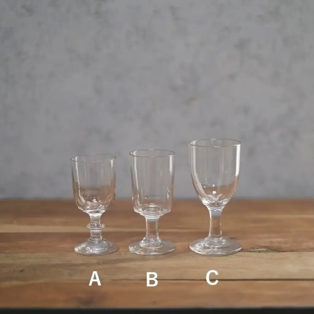 アンティークビストログラス 手吹きの小さなワイングラス フランス 19世紀/アンティーク食器4