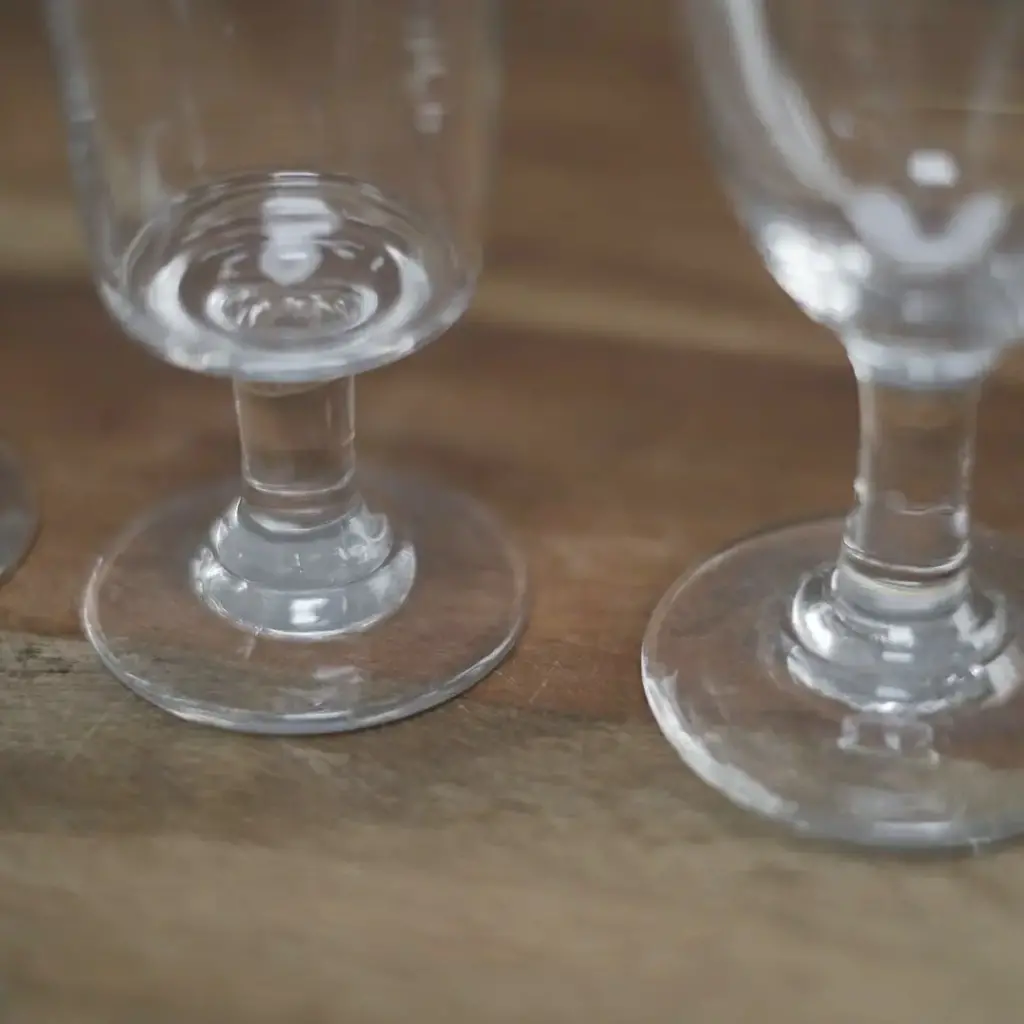 アンティークビストログラス 手吹きの小さなワイングラス フランス 19世紀/アンティーク食器4