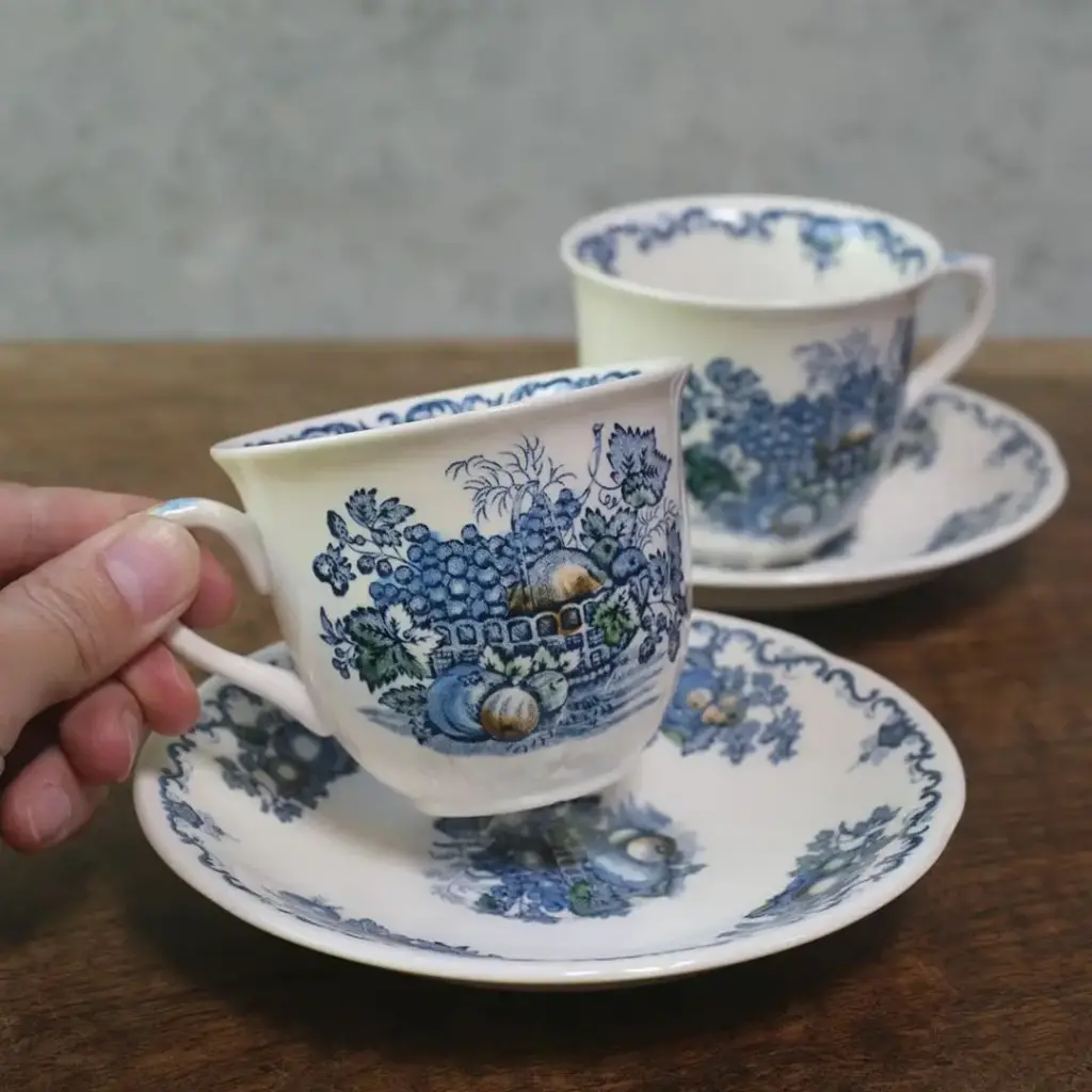 アンティークティーカップ&ソーサ MASON メイソン Fruit Basket イギリス アンティーク食器6