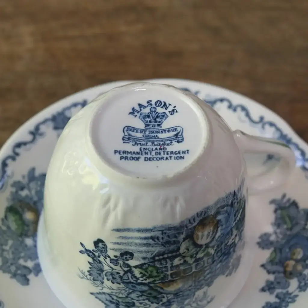 アンティークティーカップ&ソーサ MASON メイソン Fruit Basket イギリス アンティーク食器4
