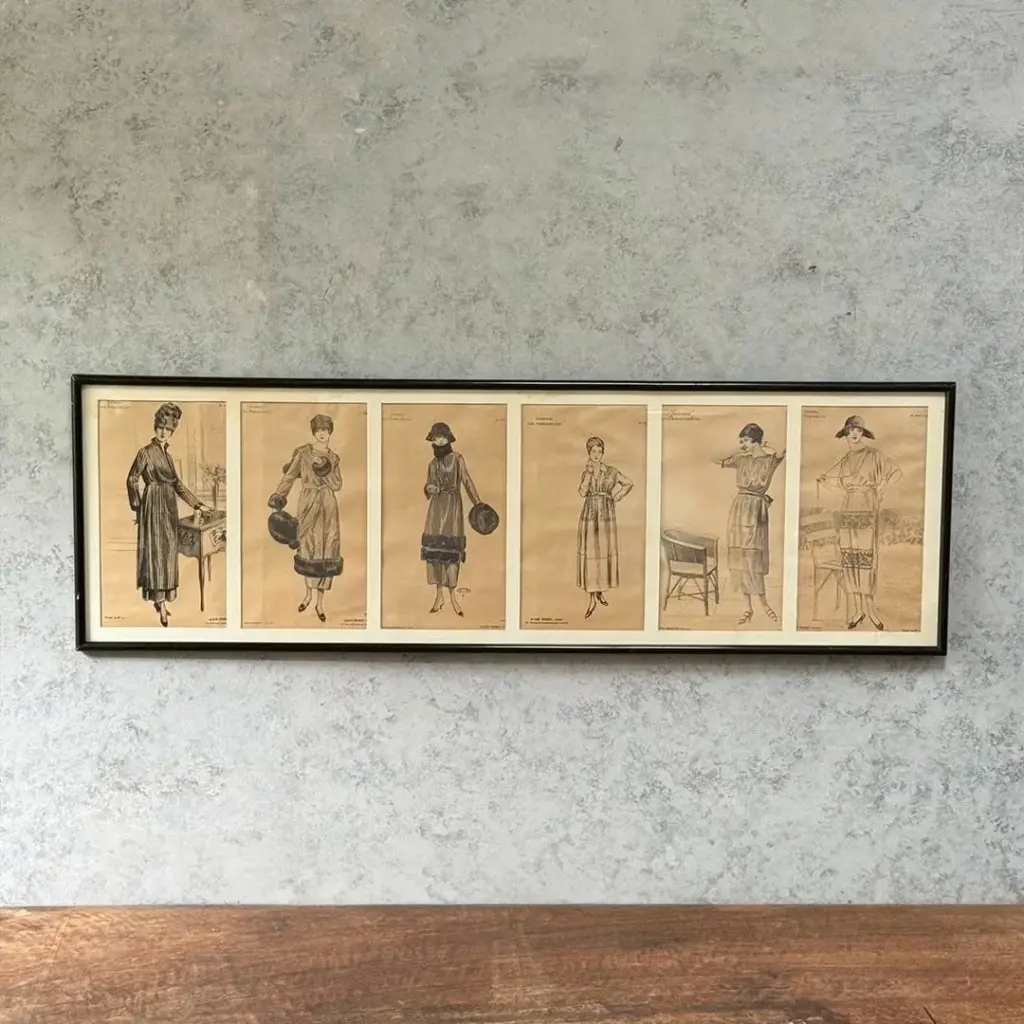 アンティーク リトグラフピクチャー ファッション フランス Journal des Demoiselles （ジョルナル・デ・デモワゼル) B アンティーク雑貨11