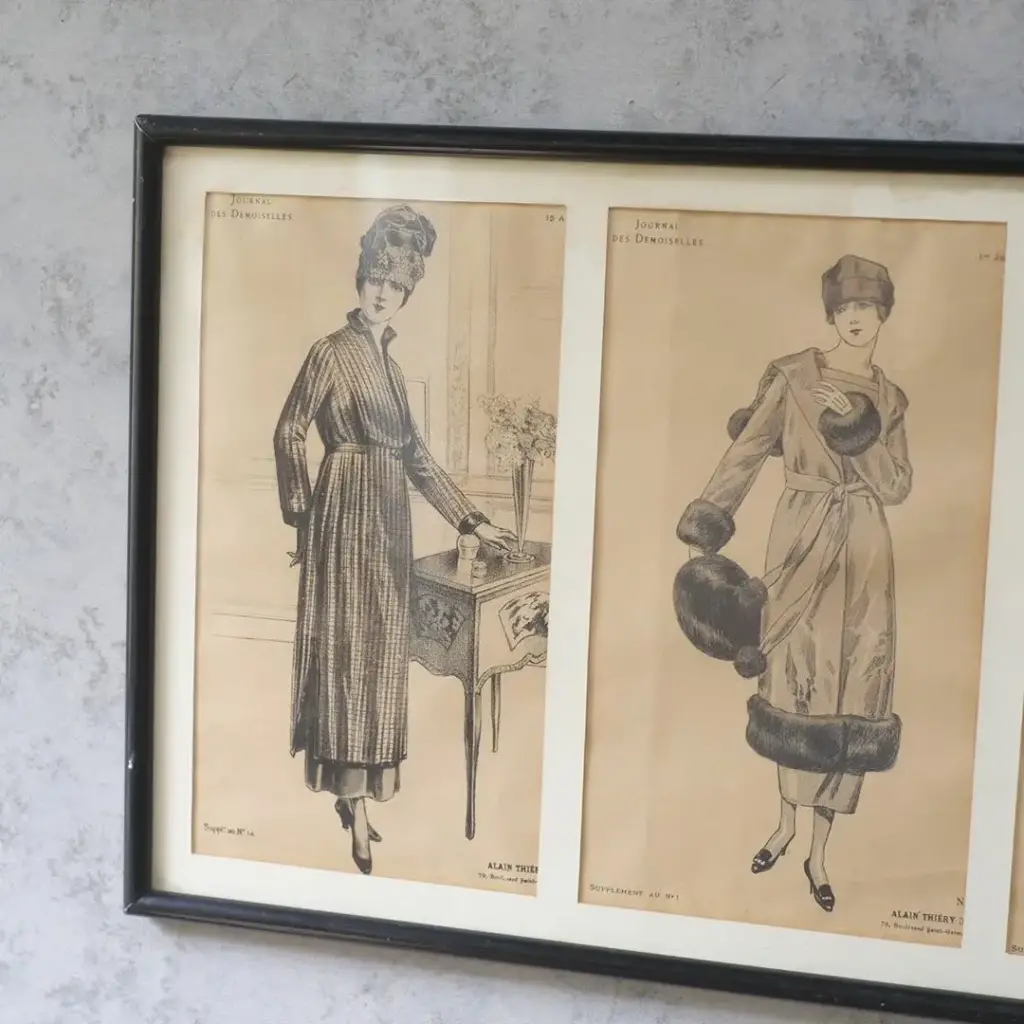 アンティーク リトグラフピクチャー ファッション フランス Journal des Demoiselles （ジョルナル・デ・デモワゼル) B アンティーク雑貨7